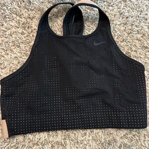 Nike Black Sports Bra with Racerback and Breathable Mesh